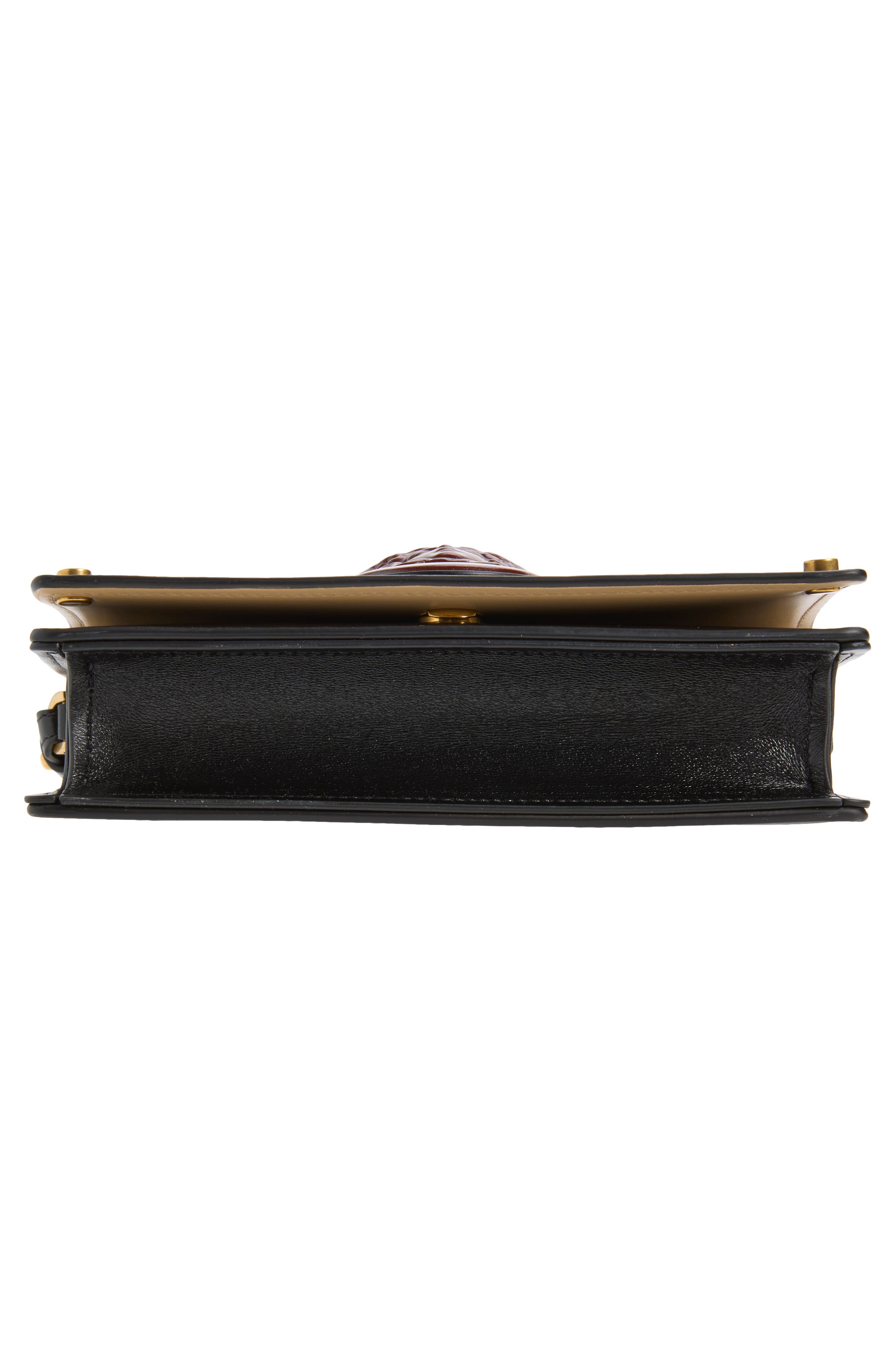 Leather Crossbody Bag, Alternate, color, BLACK ROSEWOOD GOLD