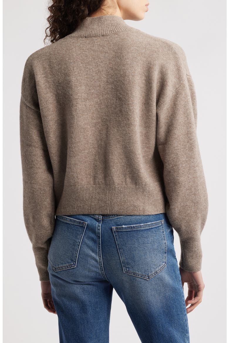 Mock Neck Sweater, Alternate, color, GREY MEDIUM DUSTY