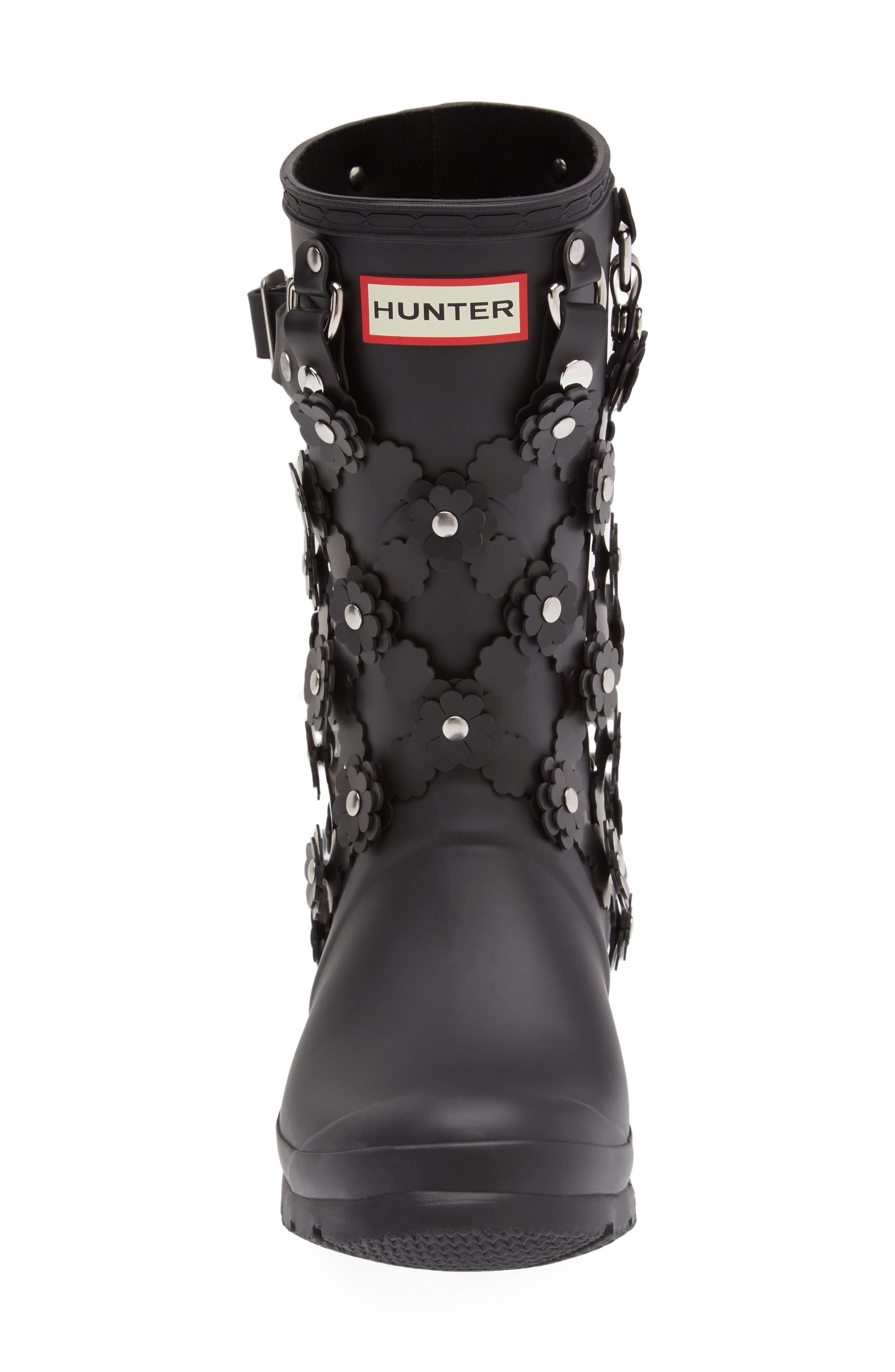 Noir Kei Ninomiya x Hunter Chain Embellished Rubber Calf Rain Boot, Alternate, color, 