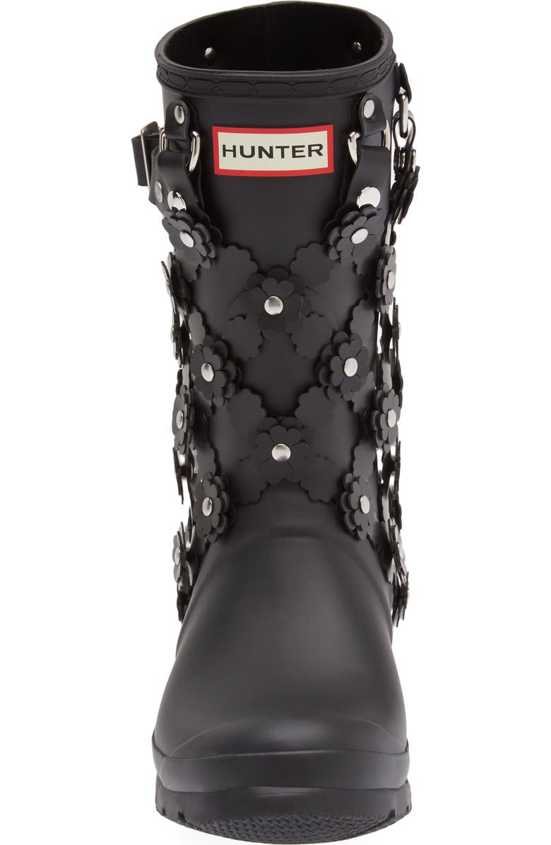 Noir Kei Ninomiya x Hunter Chain Embellished Rubber Calf Rain Boot, Alternate, color,