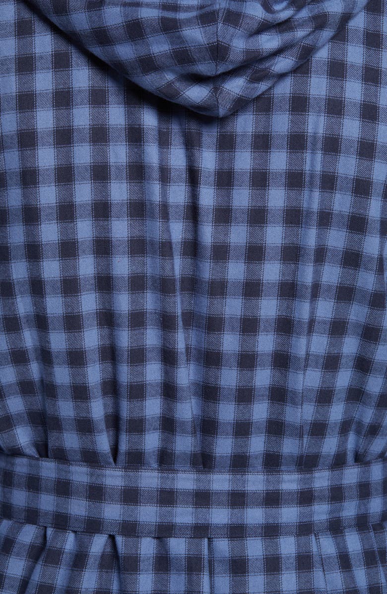 Majestic International Plush Flannel Hooded Robe, Alternate, color,