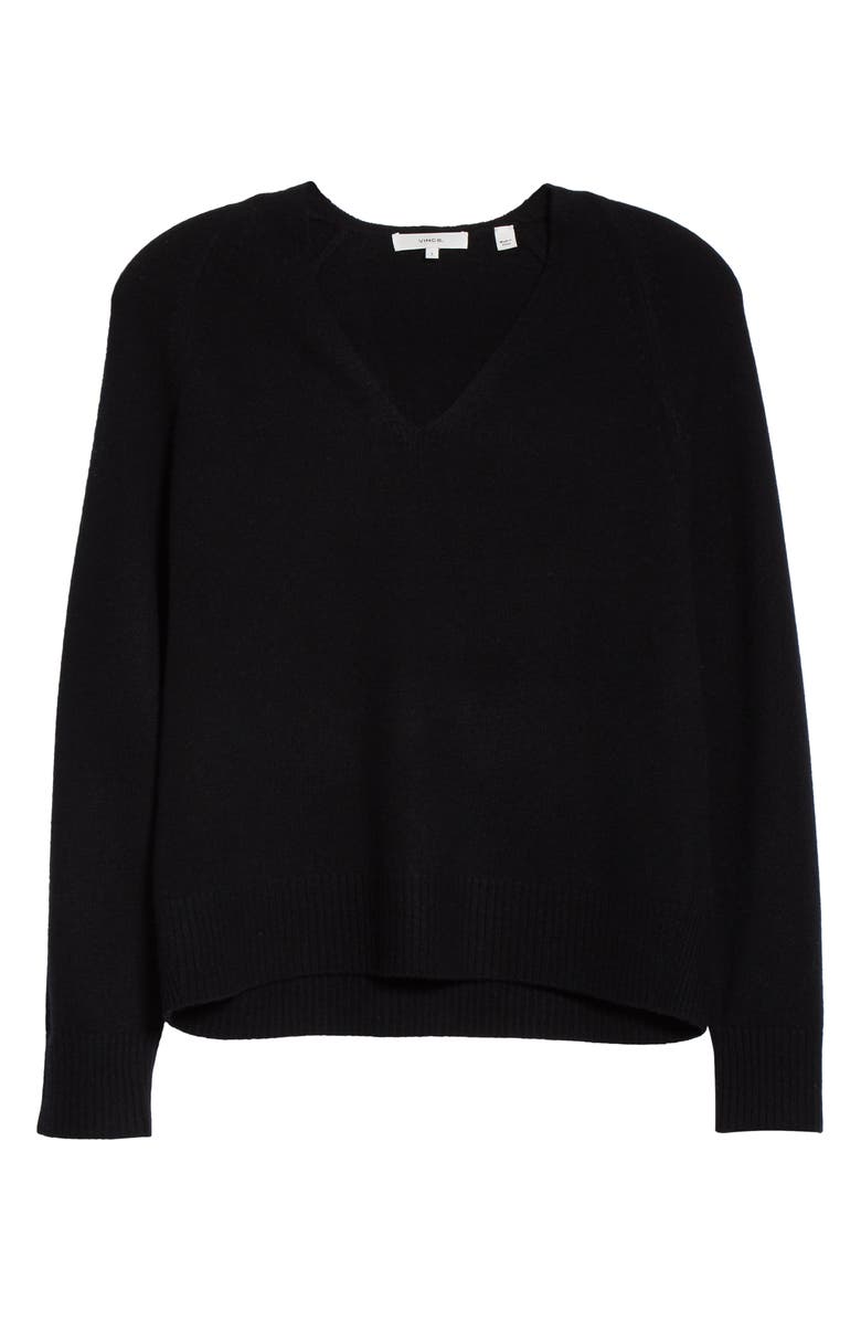 Vince V-Neck Ribbed Wool & Cashmere Blend Sweater, Alternate, color,