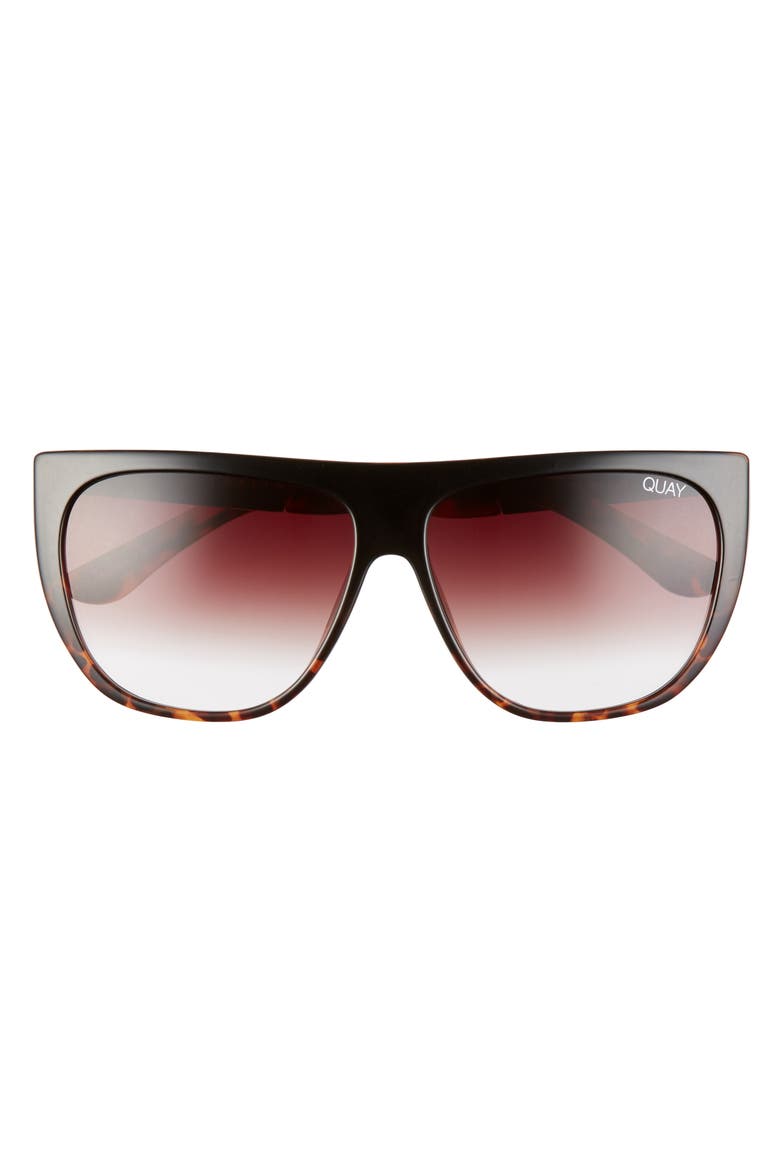 Australia Drama by Day 55mm Square Sunglasses, Alternate, color, BLACK TORTOISE/ BROWN FADE