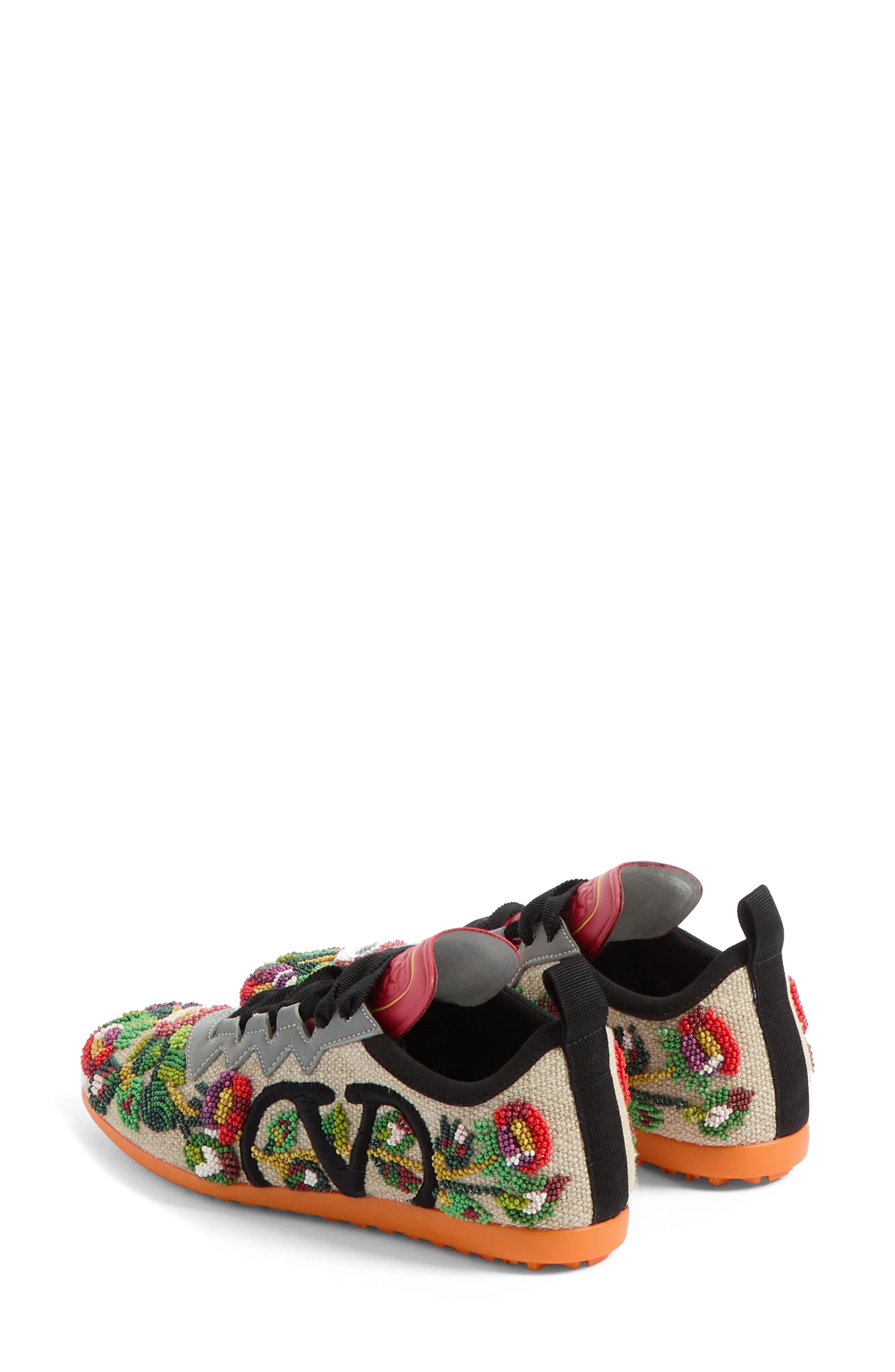 Valentino Garavani Chromathon Beaded Sneaker, Alternate, color, 