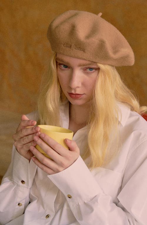 Lost Pattern Bon Chic Wool Blend Beret In Brown