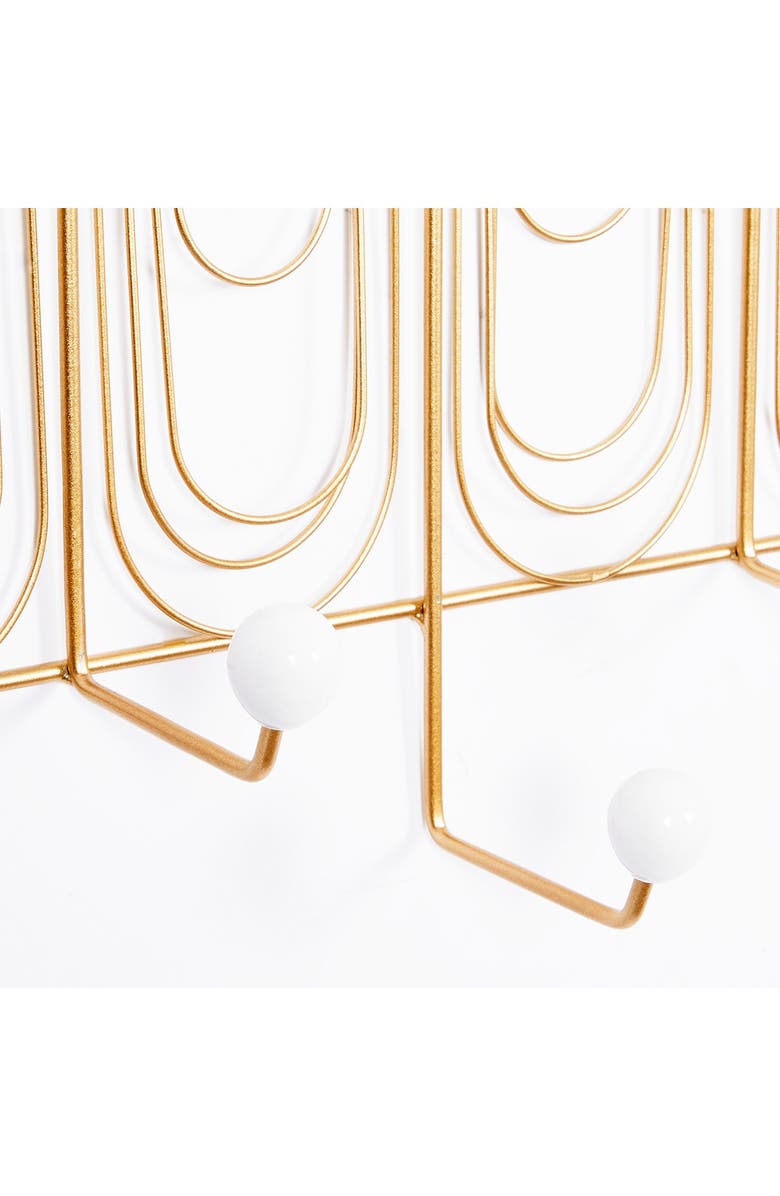 VIVIAN LUNE HOME Goldtone Iron Glam Wall Hook - Set of 3, Alternate, color,