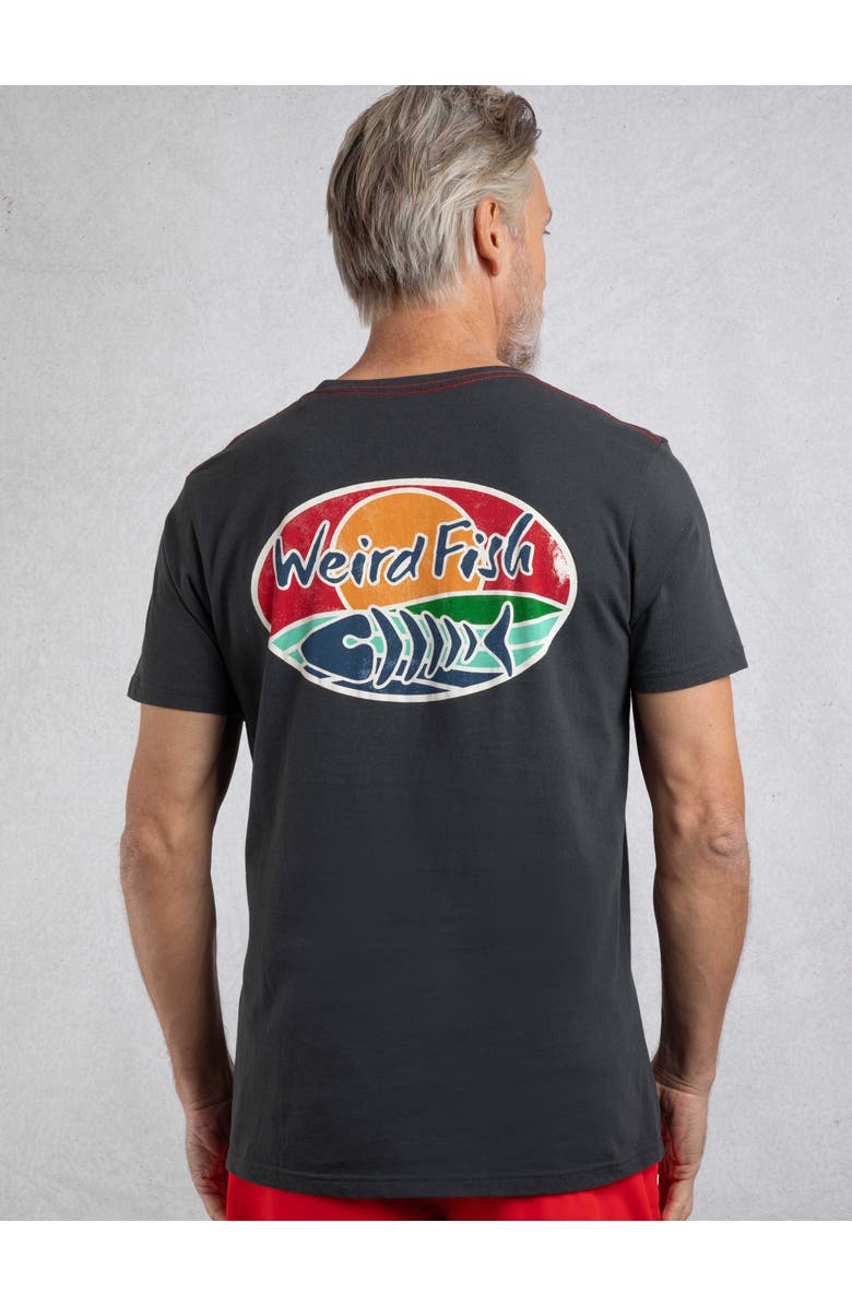 Weird Fish Land And Sea Back Print Graphic T-Shirt, Alternate, color, Navy