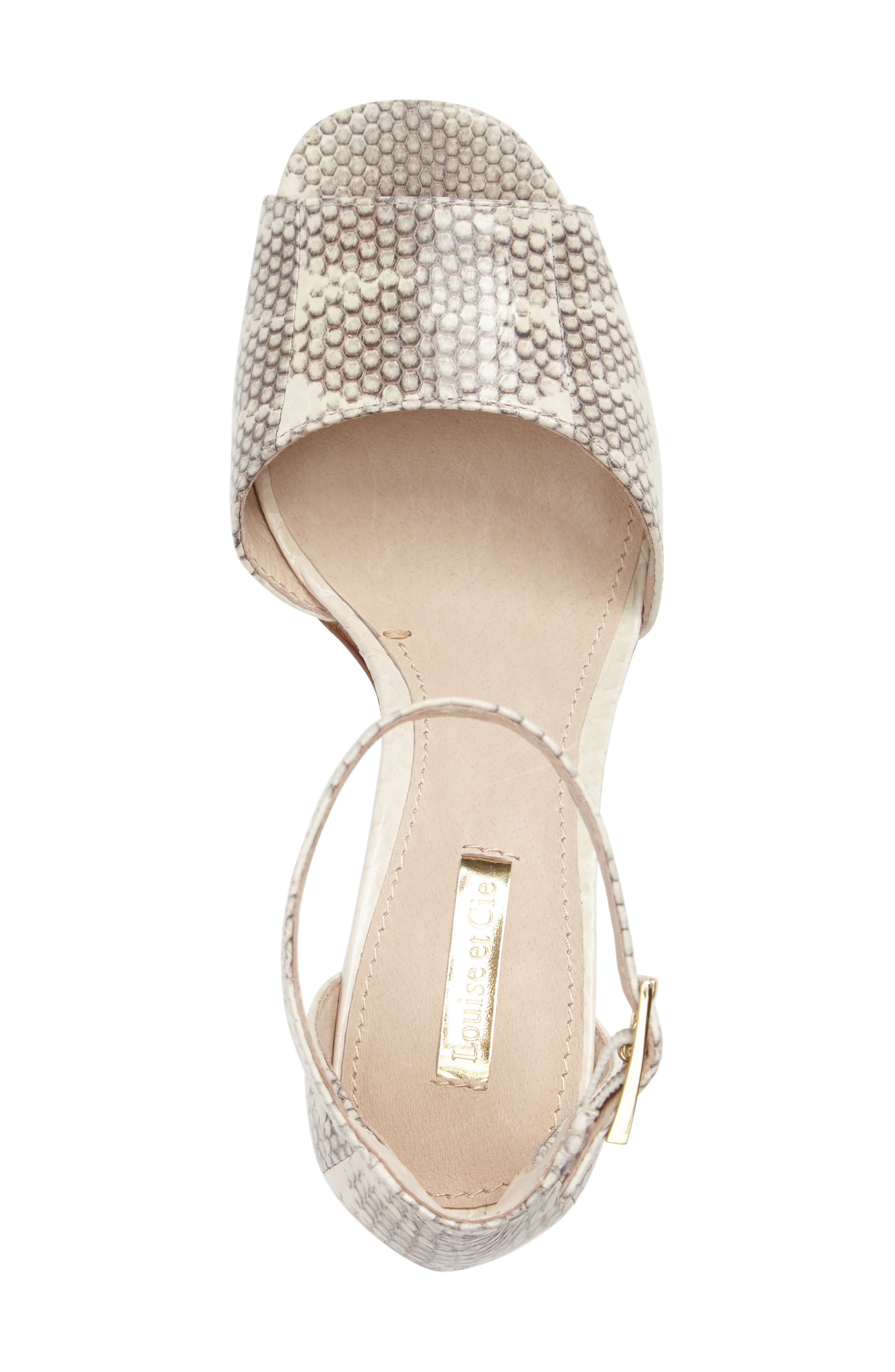 Karisa Ankle Cuff Sandal, Alternate, color, BLACK/ WHITE PRINT LEATHER