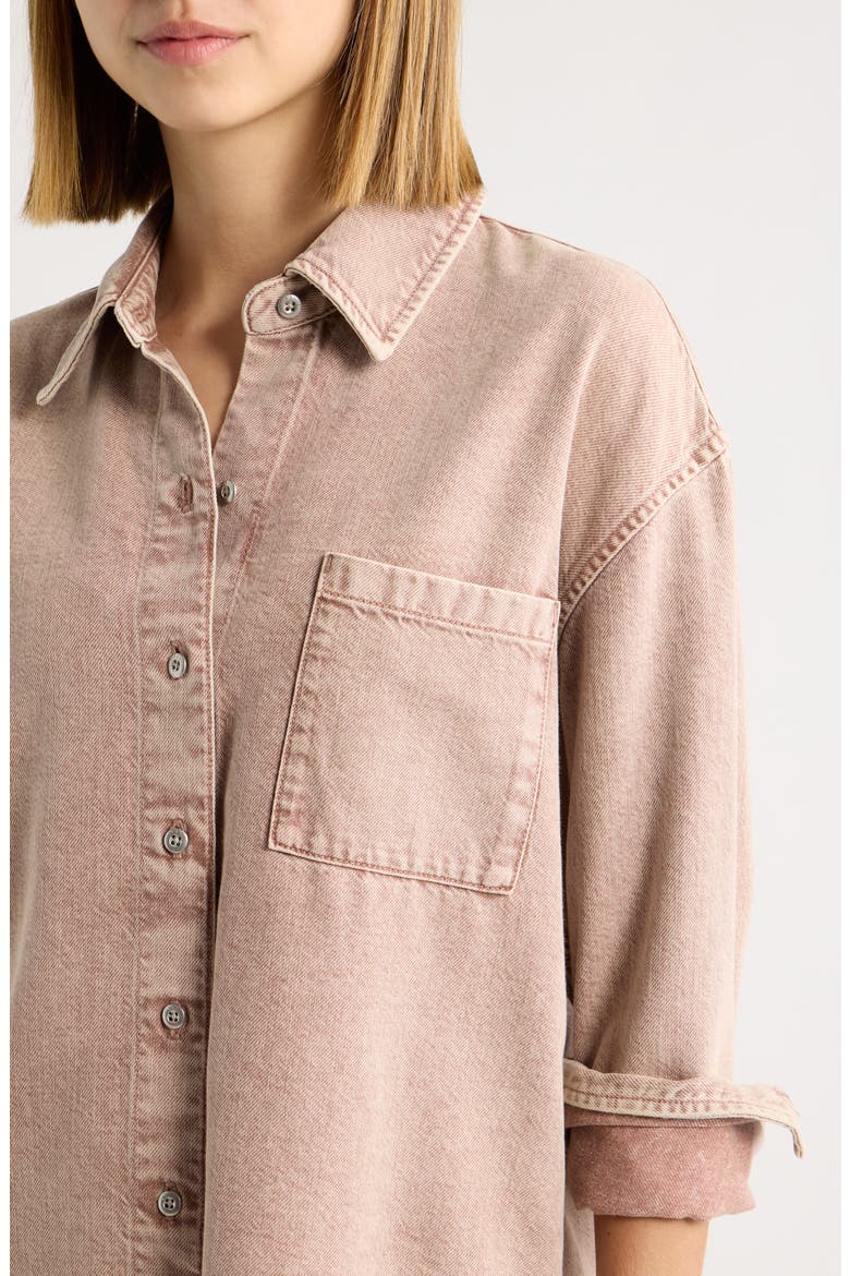Connie Ultra Featherweight Denim Button-Up Shirt, Alternate, color, ROSE STONE
