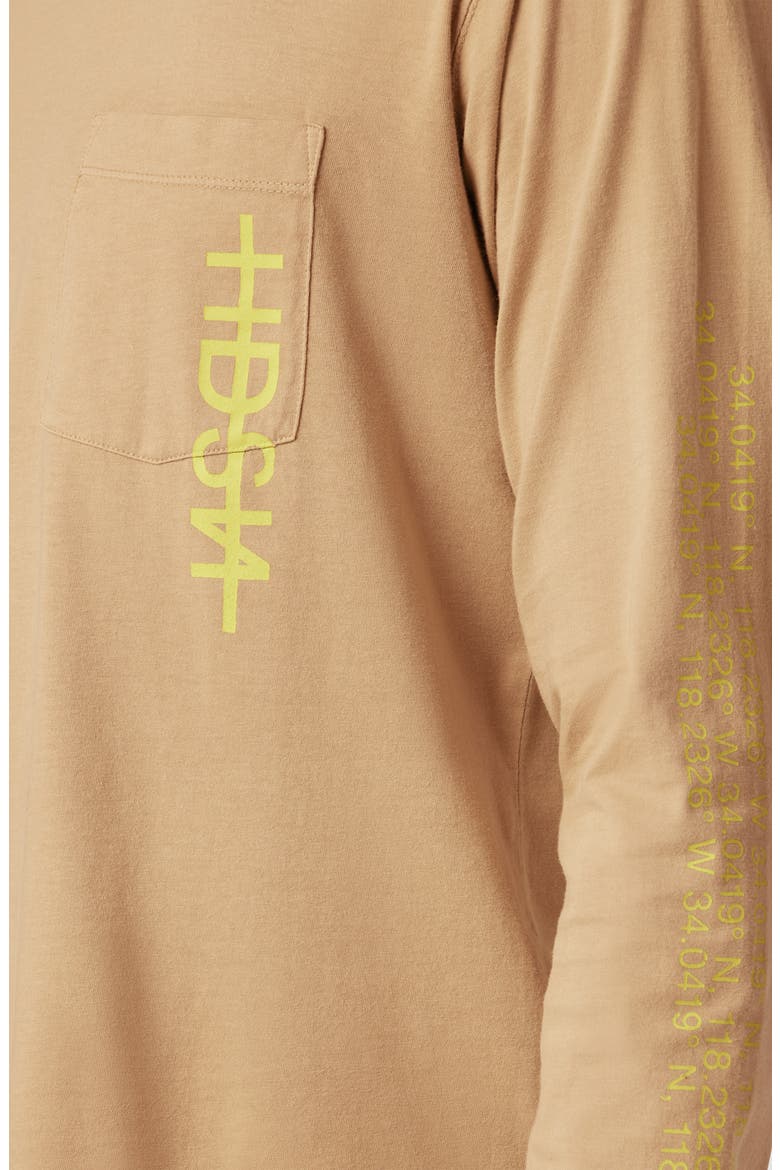 Long Sleeve Pocket Graphic T-Shirt, Alternate, color, DUSTY BEIGE PINK