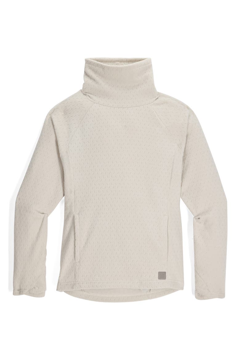 Trail Mix XT Fleece Cowl Neck Top, Alternate, color, OYSTER