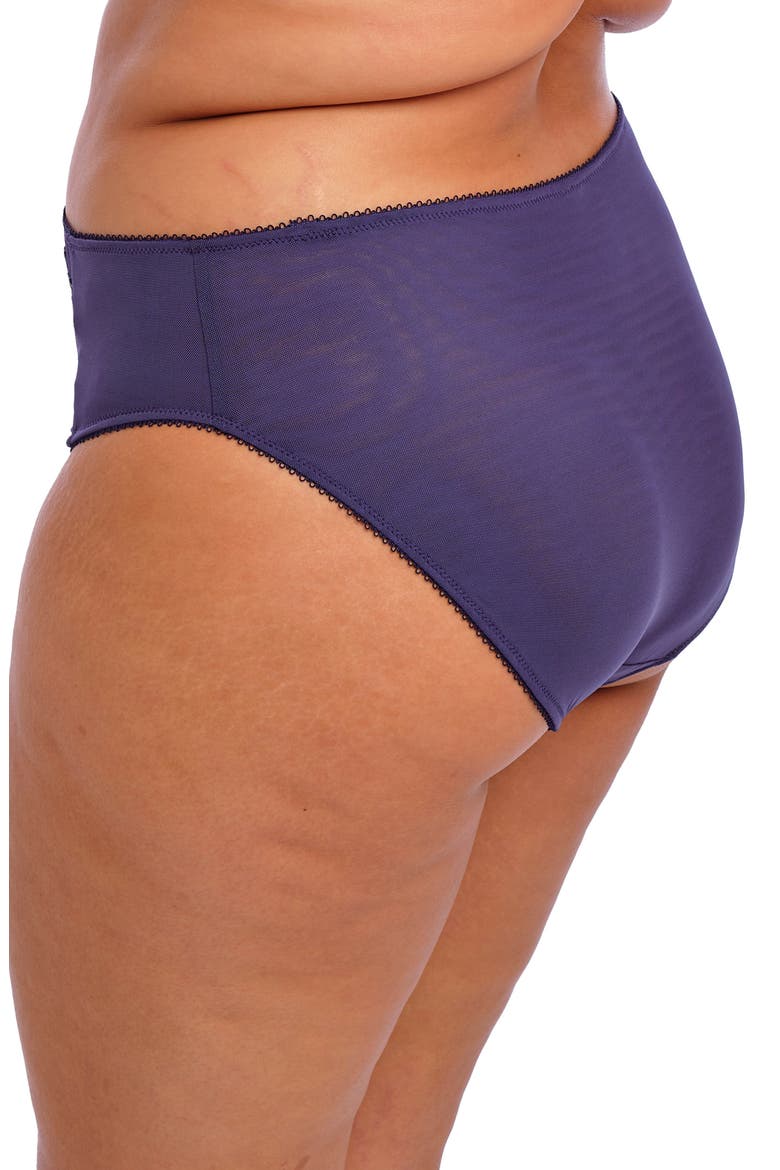 Himari Embroidered High Cut Briefs, Alternate, color, MIDNIGHT