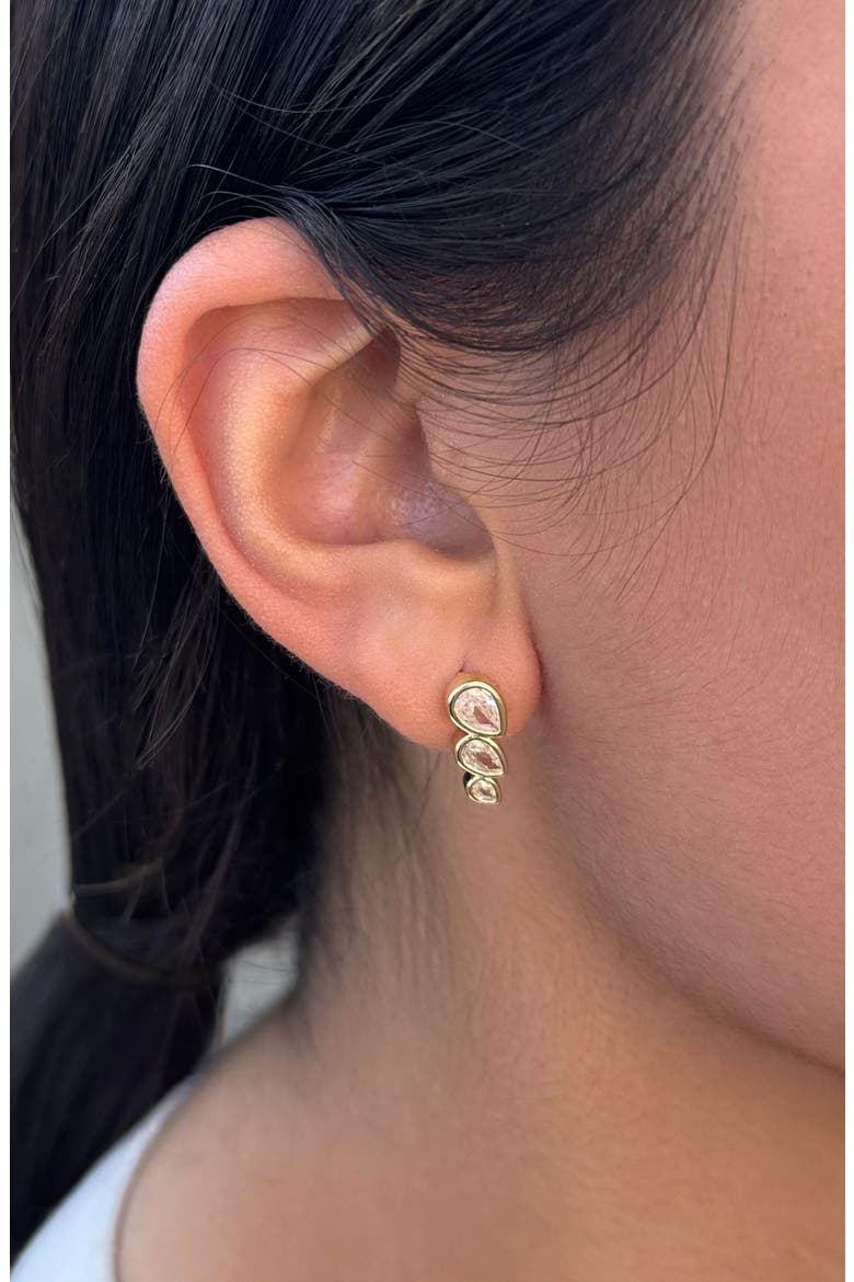 Crystal Climber Threader Earrings, Alternate, color, GOLD