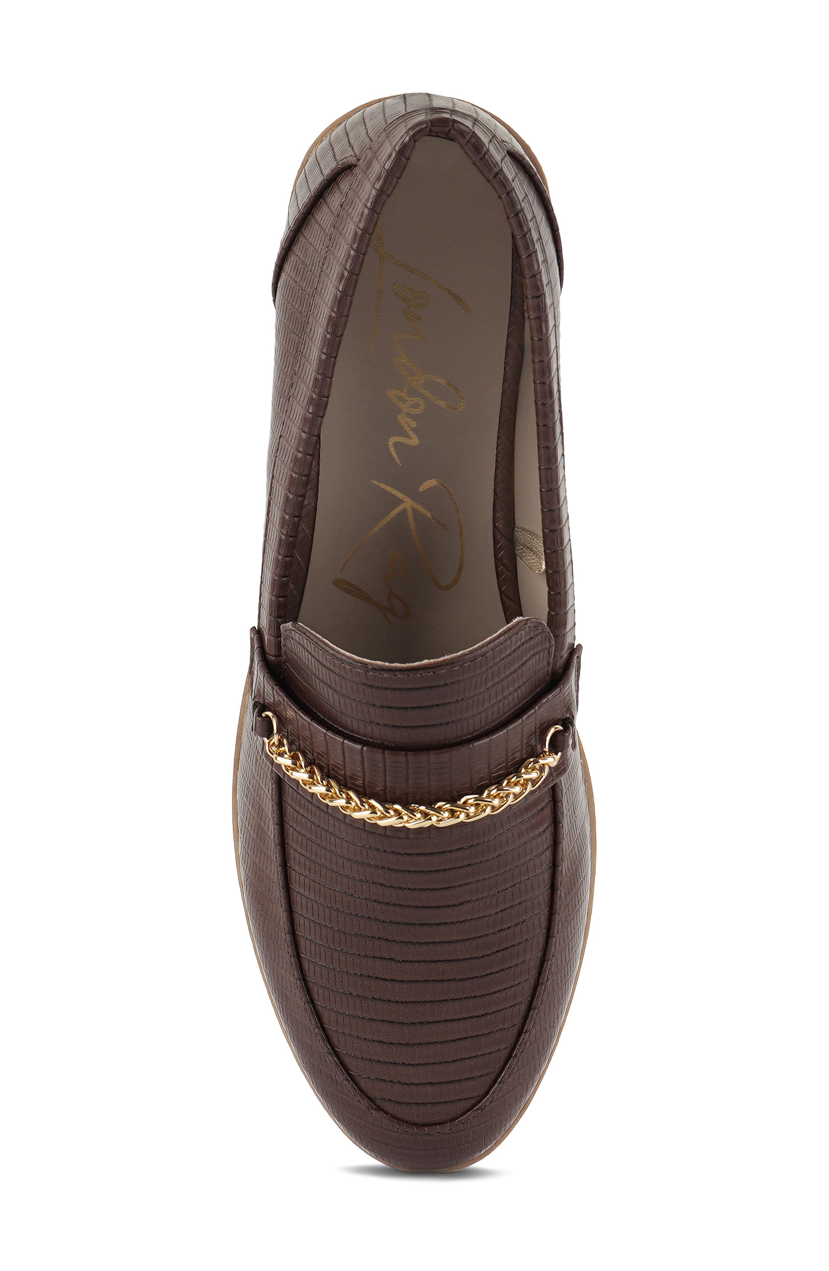 LONDON RAG Vouse Croc Embossed Bit Loafer, Alternate, color, Chocolate