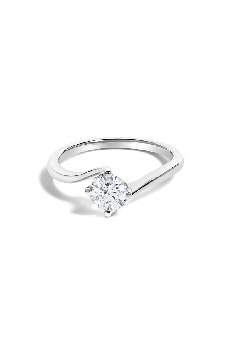 Haus of Brilliance 14K White Gold 4/5 Cttw Round Lab Grown Diamond Bypass Solitaire Engagement Ring, Main, color, 