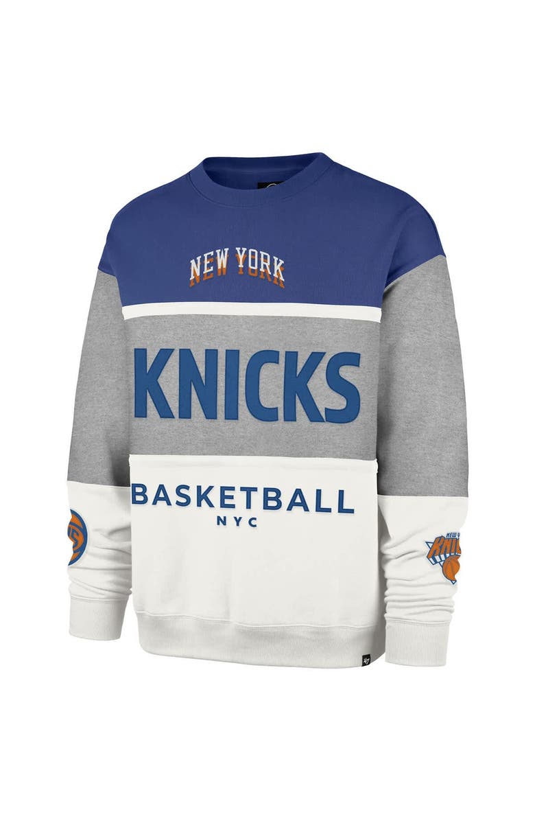 '47 Unisex '47 Gray New York Knicks 2024/25 City Edition On Five Maximalist Pullover Sweatshirt, Alternate, color, 