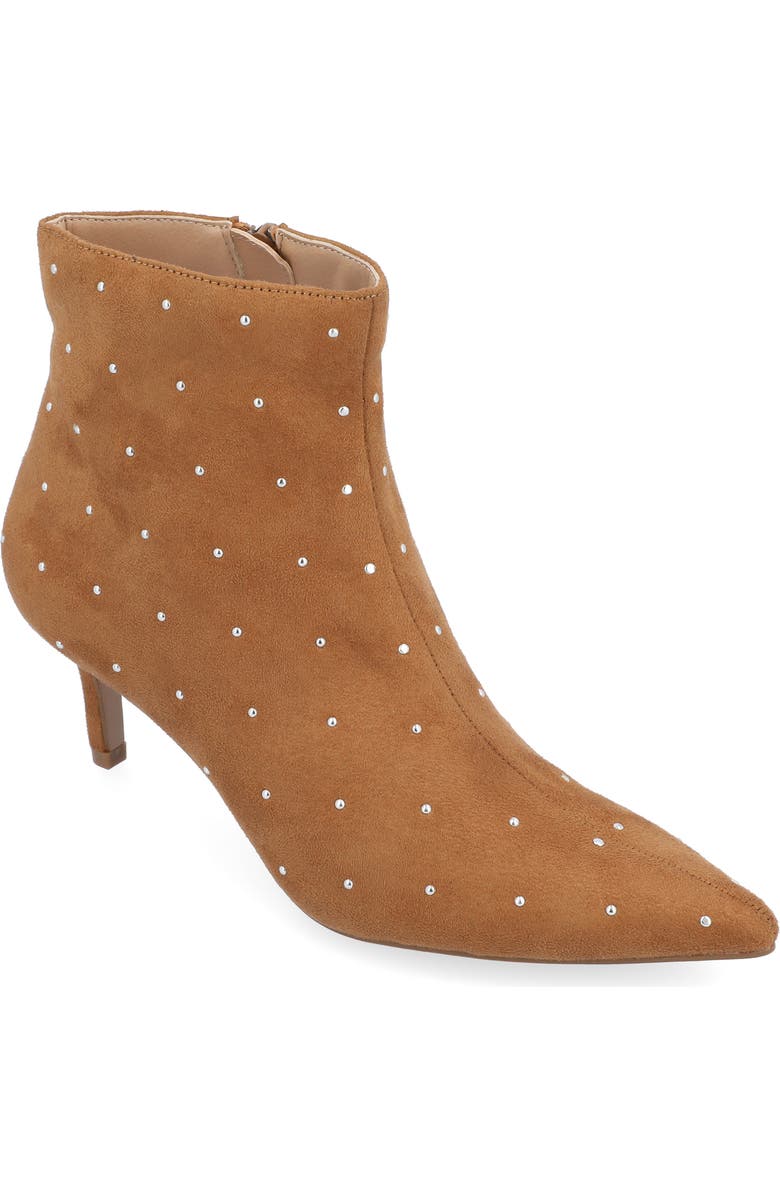 Journee Collection Rossia Kitten Heel Bootie, Main, color, Tan