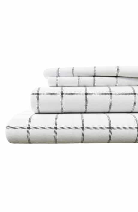 Woven & Weft Turkish Cotton Flannel Plaid Sheet Set