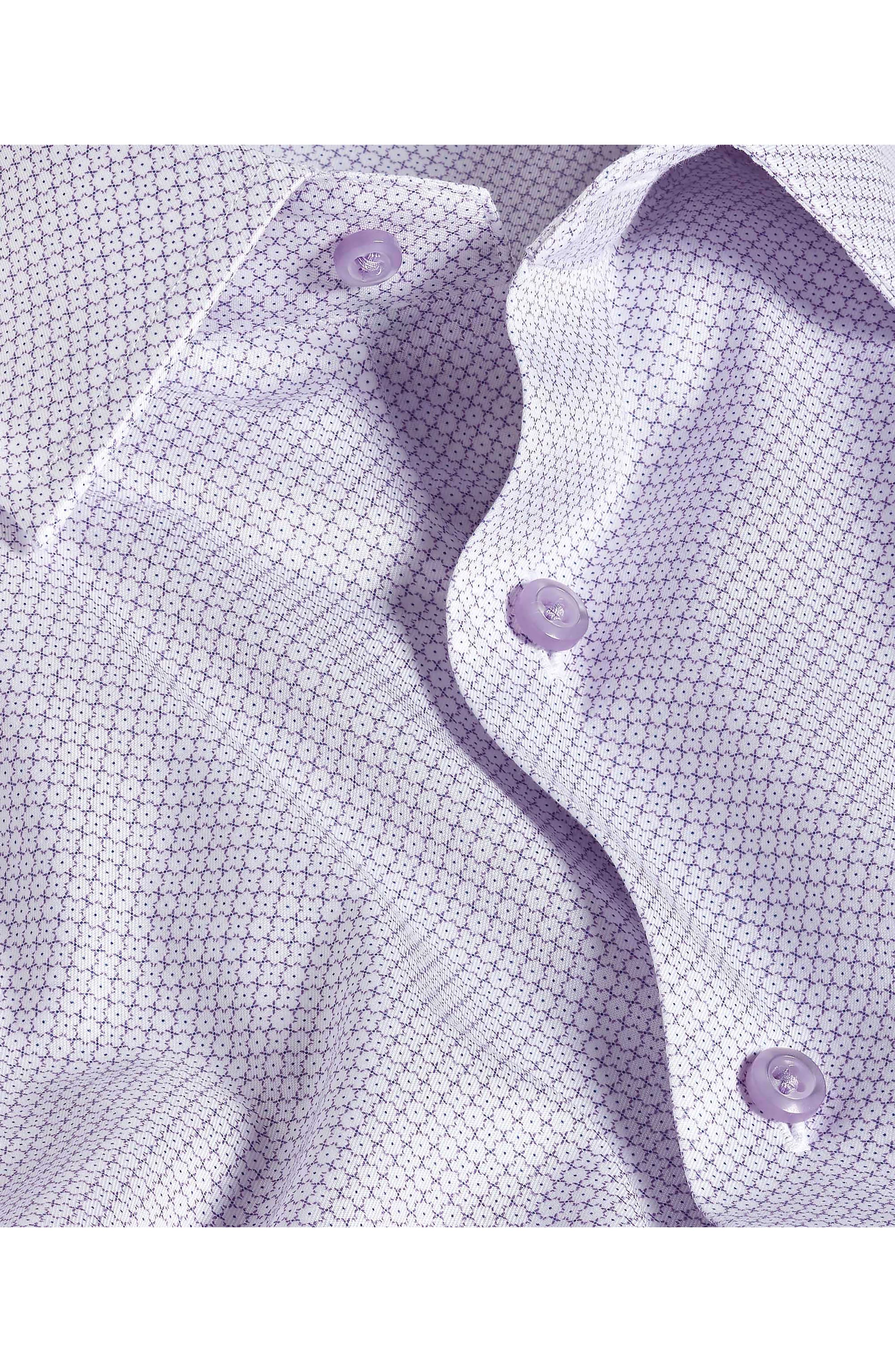 Regular Fit Micro Geometric Cotton Dress Shirt - image 2