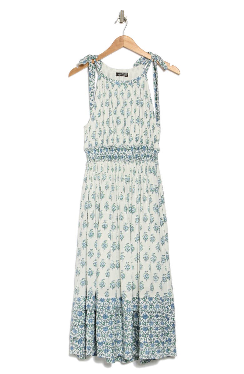 AREA STARS BLUE BORDER PRINT DRESS, Alternate, color, Jaipur Print