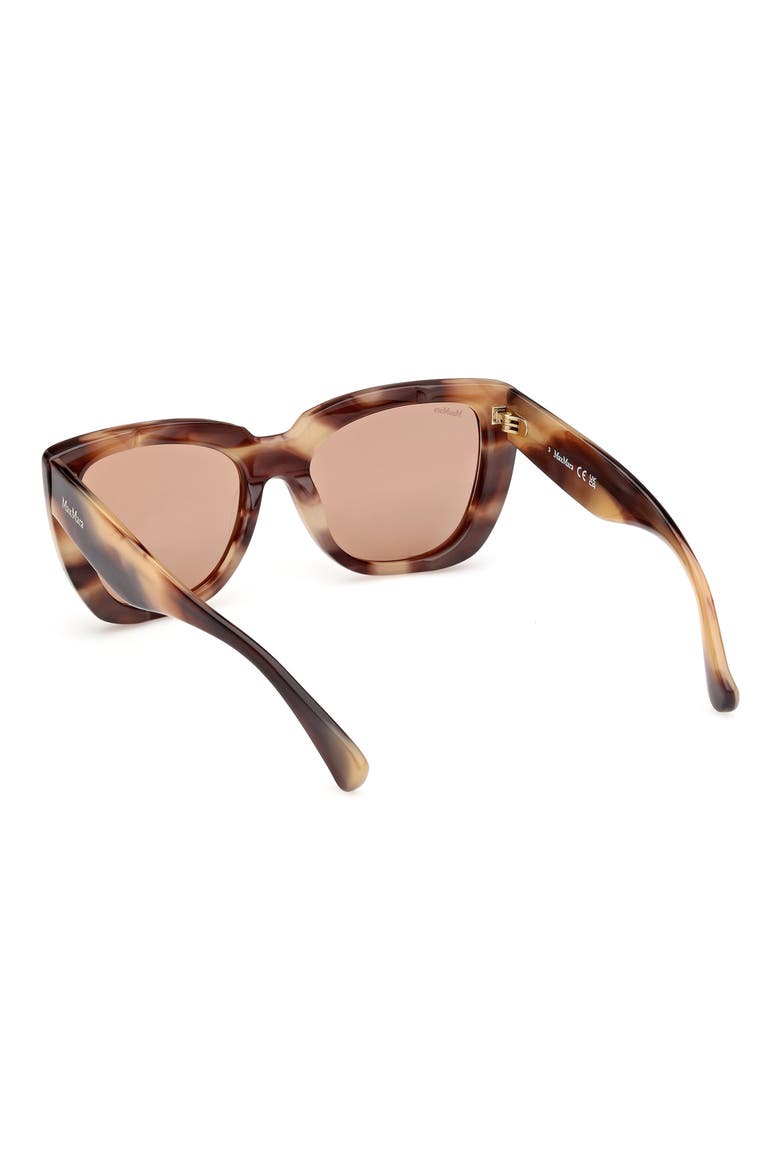 Glimpse4 54mm Polarized Cat Eye Sunglasses, Alternate, color, BROWN / BROWN MIRROR