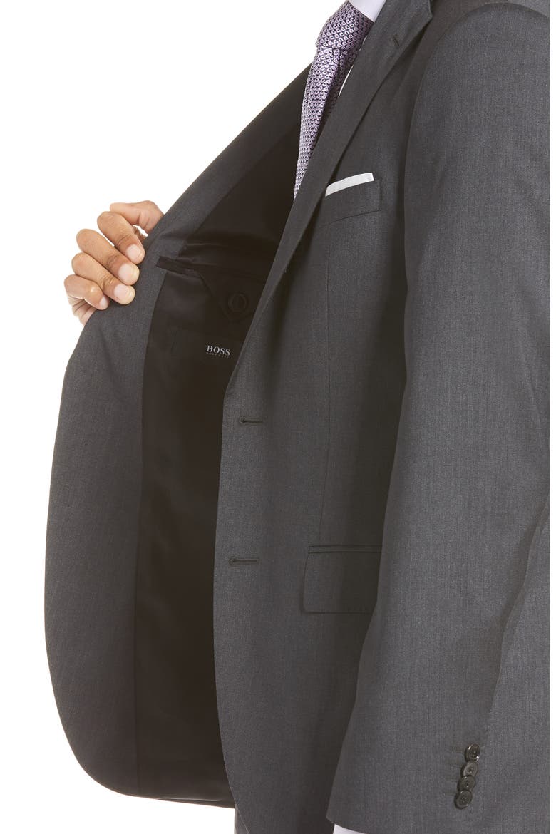 Johnstons/Lenon Regular Fit Solid Wool Suit, Alternate, color, CHARCOAL