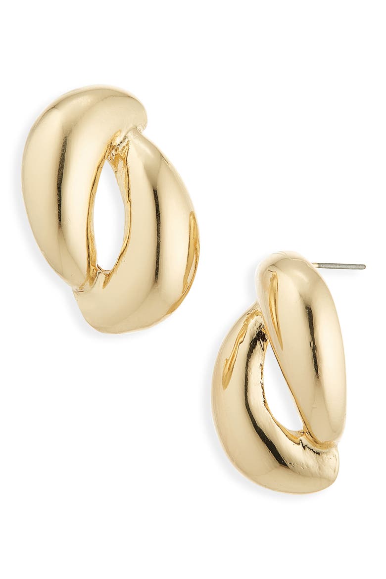 Helix Stud Earrings, Main, color, GOLD