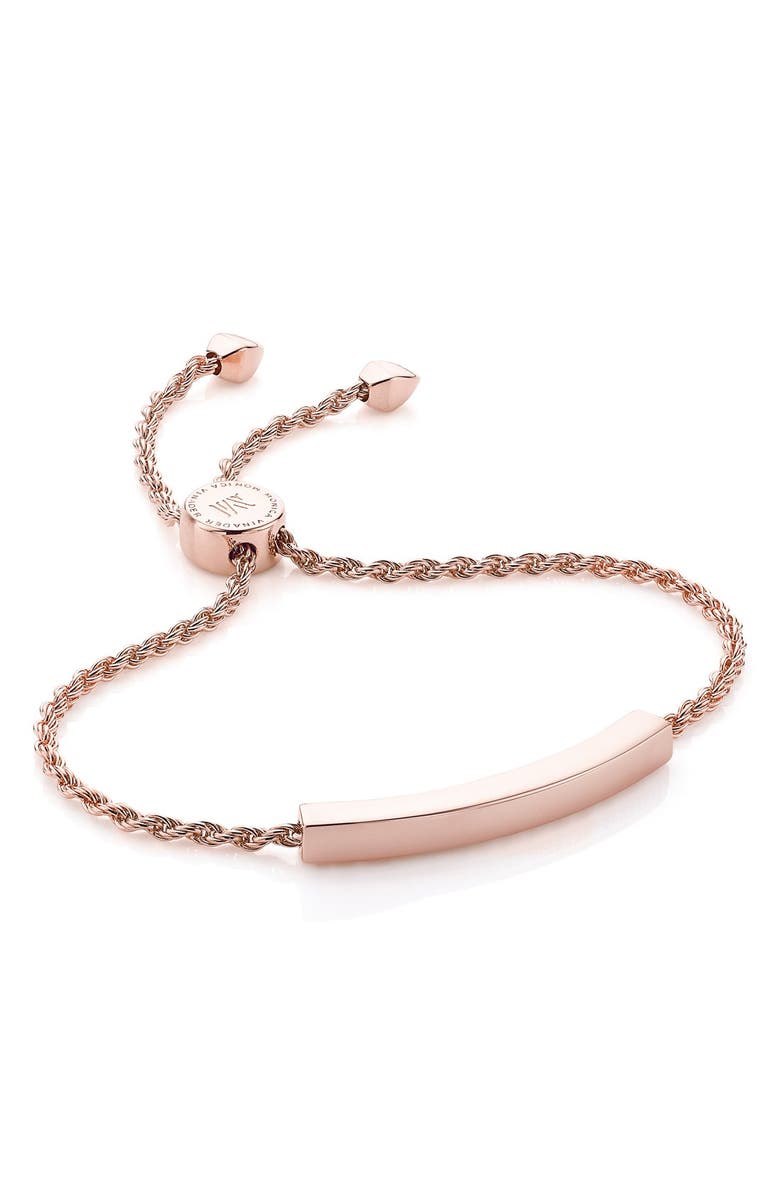 Monica Vinader Linear Friendship Chain Bracelet, Main, color, Rose Gold