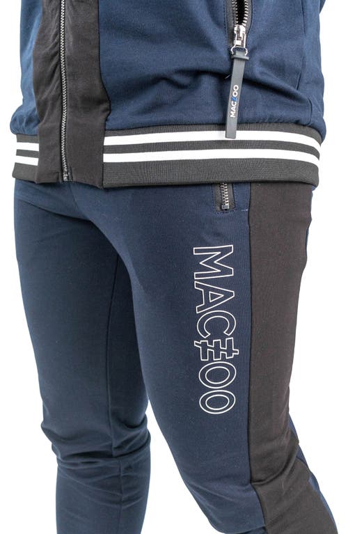 Maceoo Midnight Motion Skinny Fleece Joggers In Blue