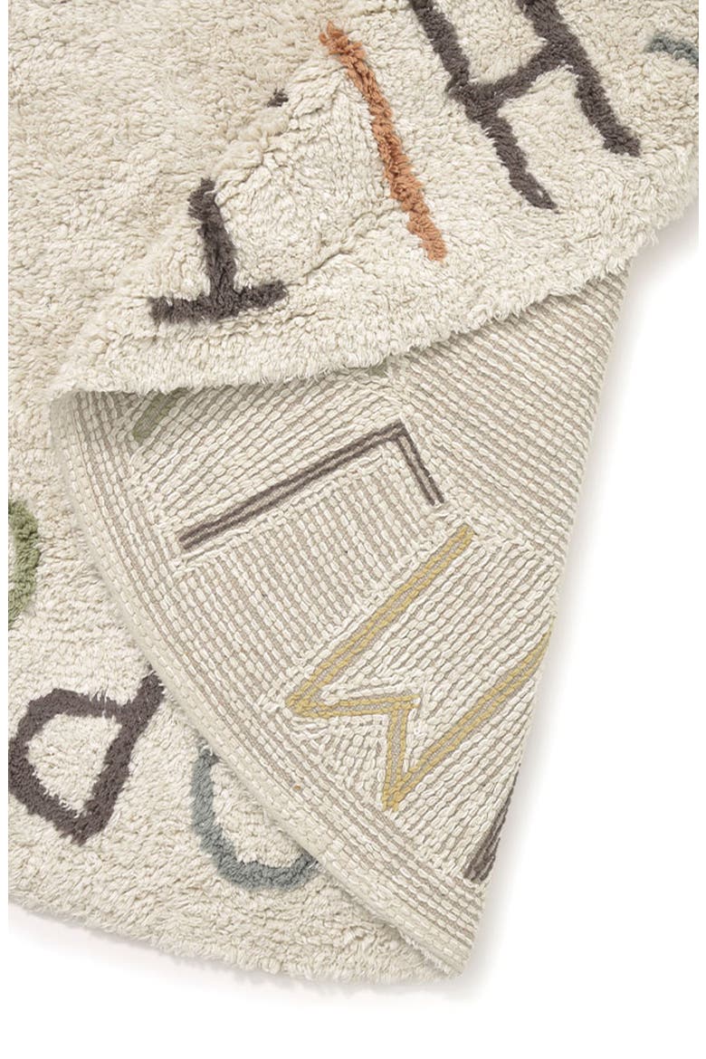 RugCycled World Map Washable Cotton Blend Rug, Alternate, color, NATURAL