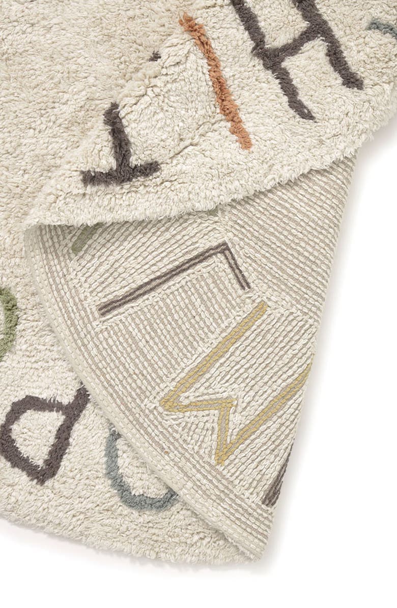 Lorena Canals RugCycled World Map Washable Cotton Blend Rug, Alternate, color, Natural