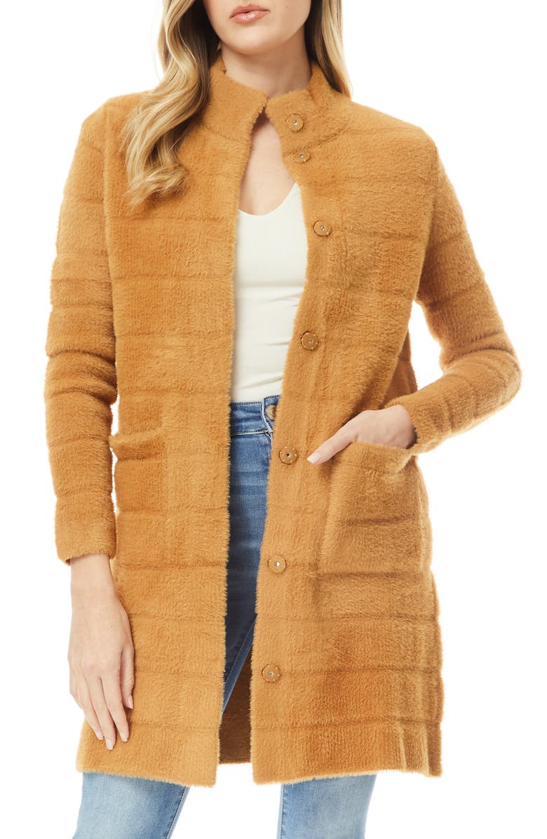 BY DESIGN Colette Quilted Faux Fur Jacket, Alternate, color, Iced Coffee
