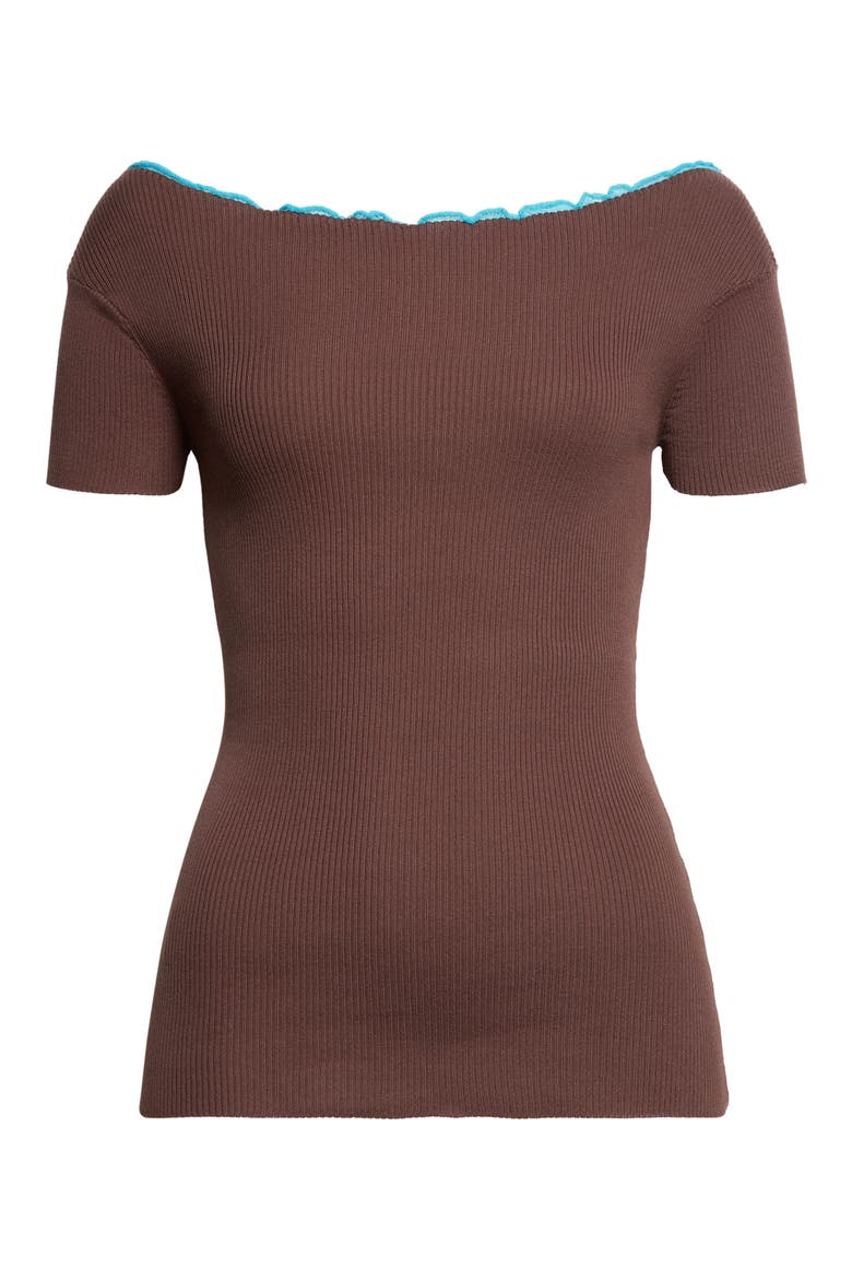 Sonbou Cotton Rib Sweater, Alternate, color, 323 - BROWN