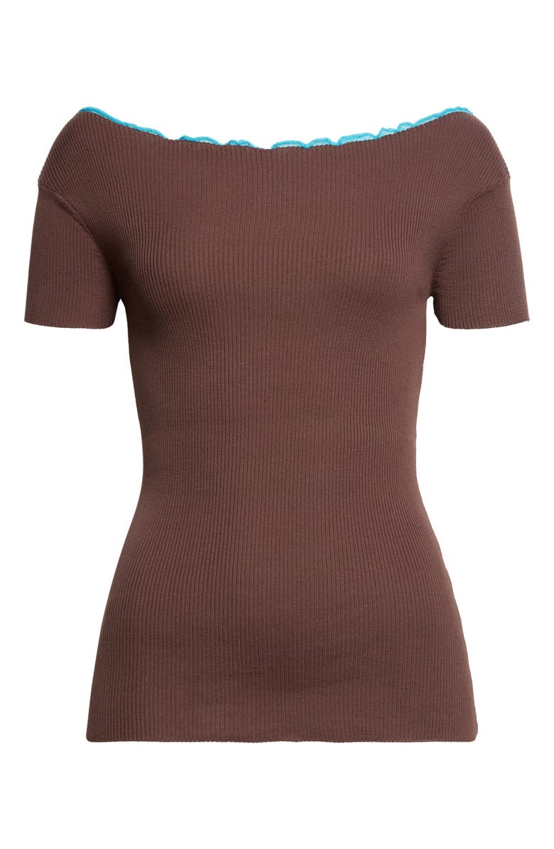 Paloma Wool Sonbou Cotton Rib Sweater, Main, color, 323 - Brown