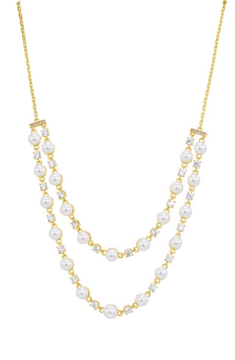 Two Row Shell Pearl Necklace