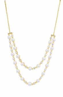 Two Row Shell Pearl Necklace
