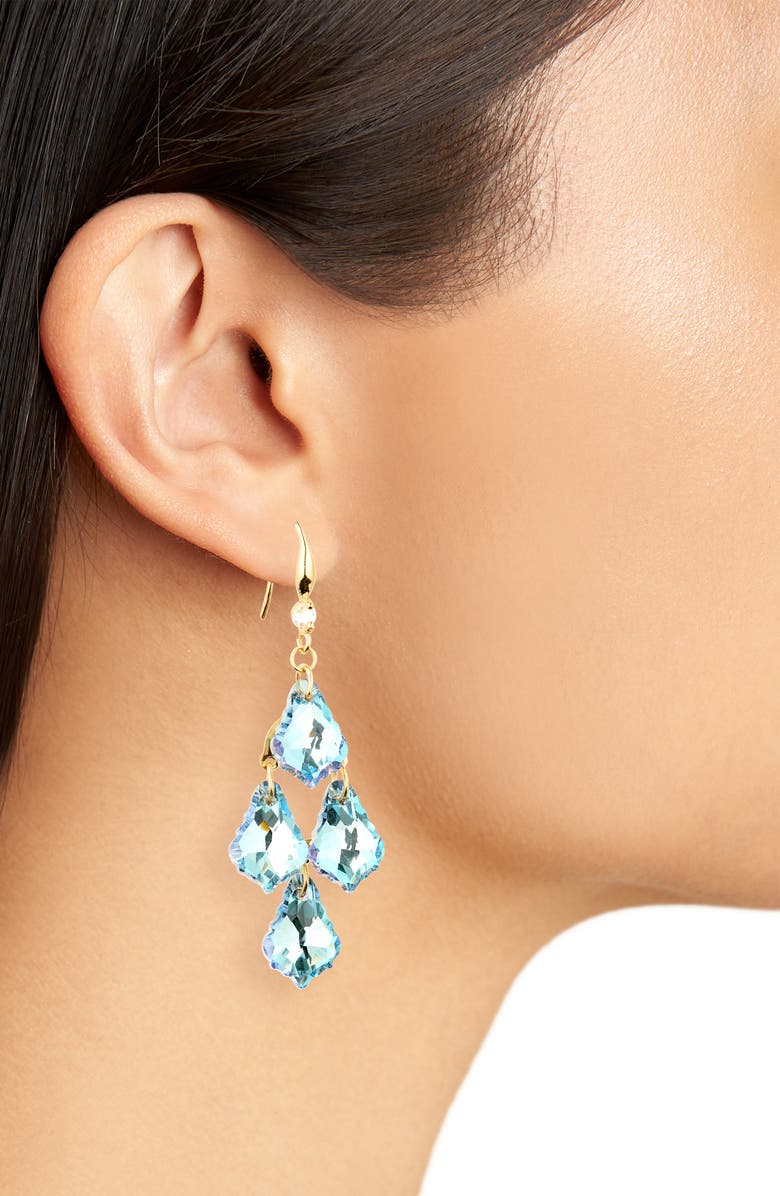 Cara Stone Drop Earrings, Alternate, color, Blue