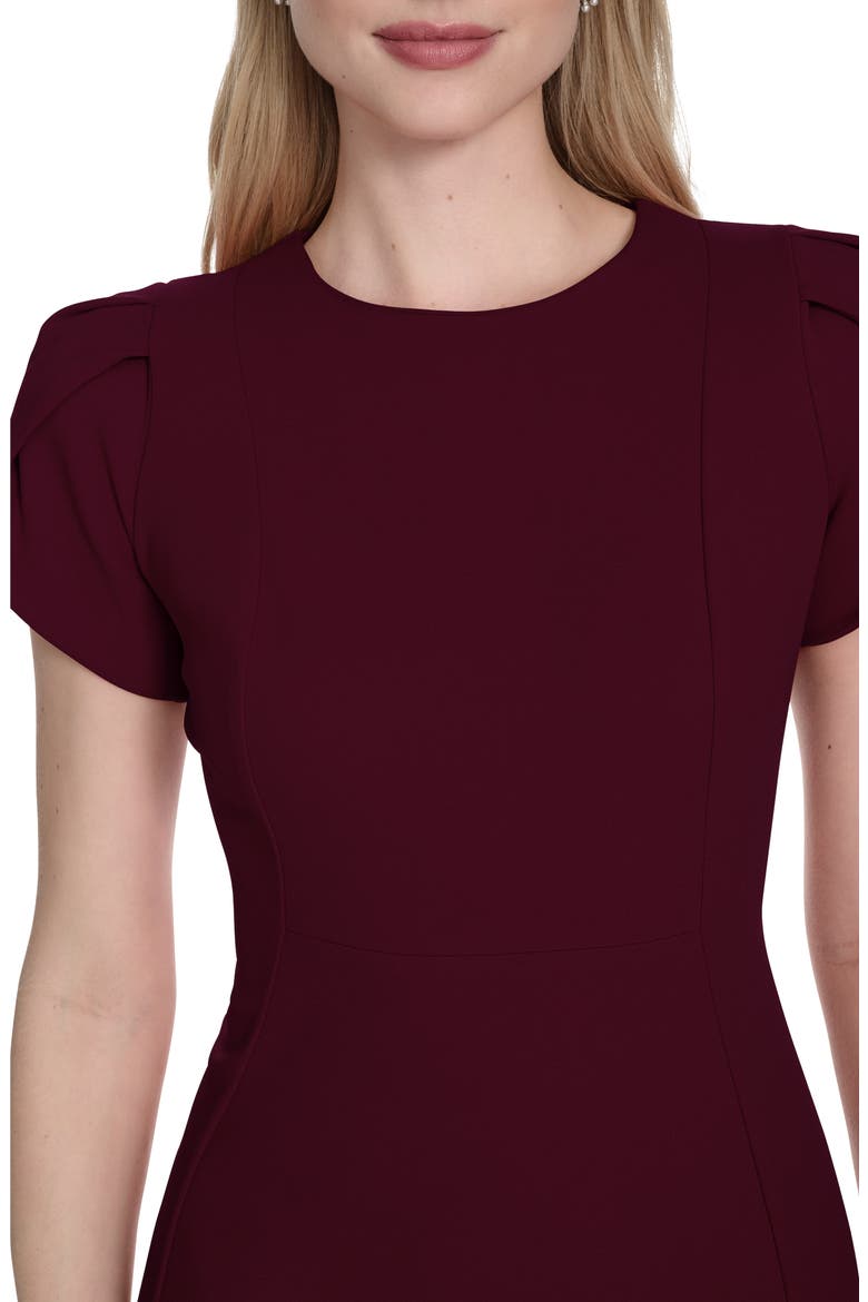 Tulip Sleeve Sheath Dress, Alternate, color, AUBERGINE