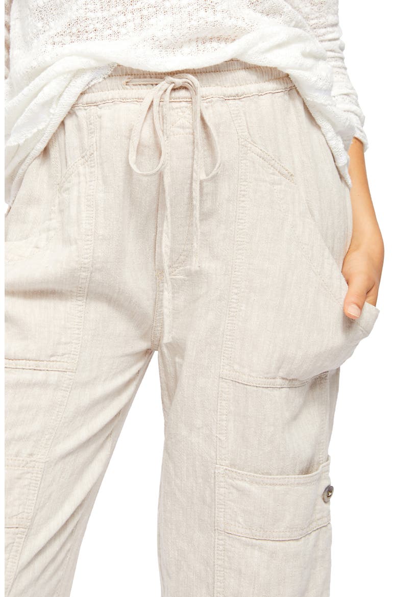 Feelin' Good Linen Blend Utility Pants, Alternate, color, NATURAL