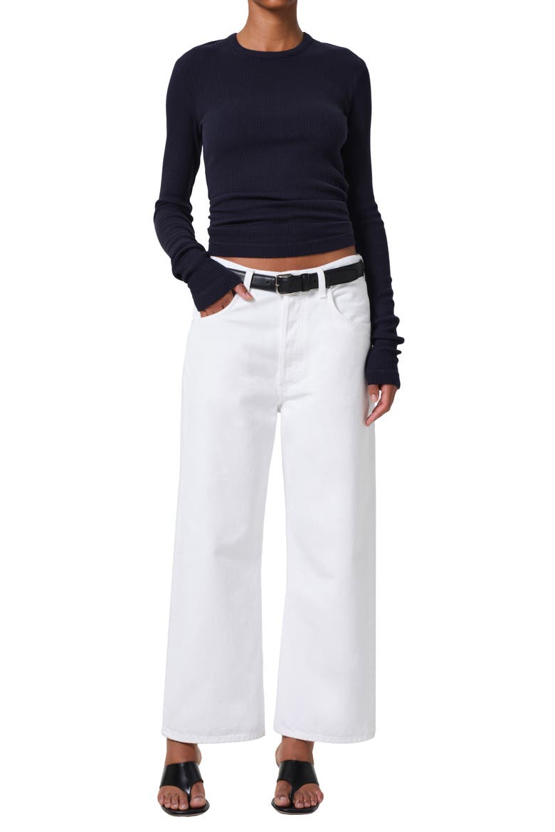 Bina Rib Crewneck Sweater, Alternate, color, NAVY
