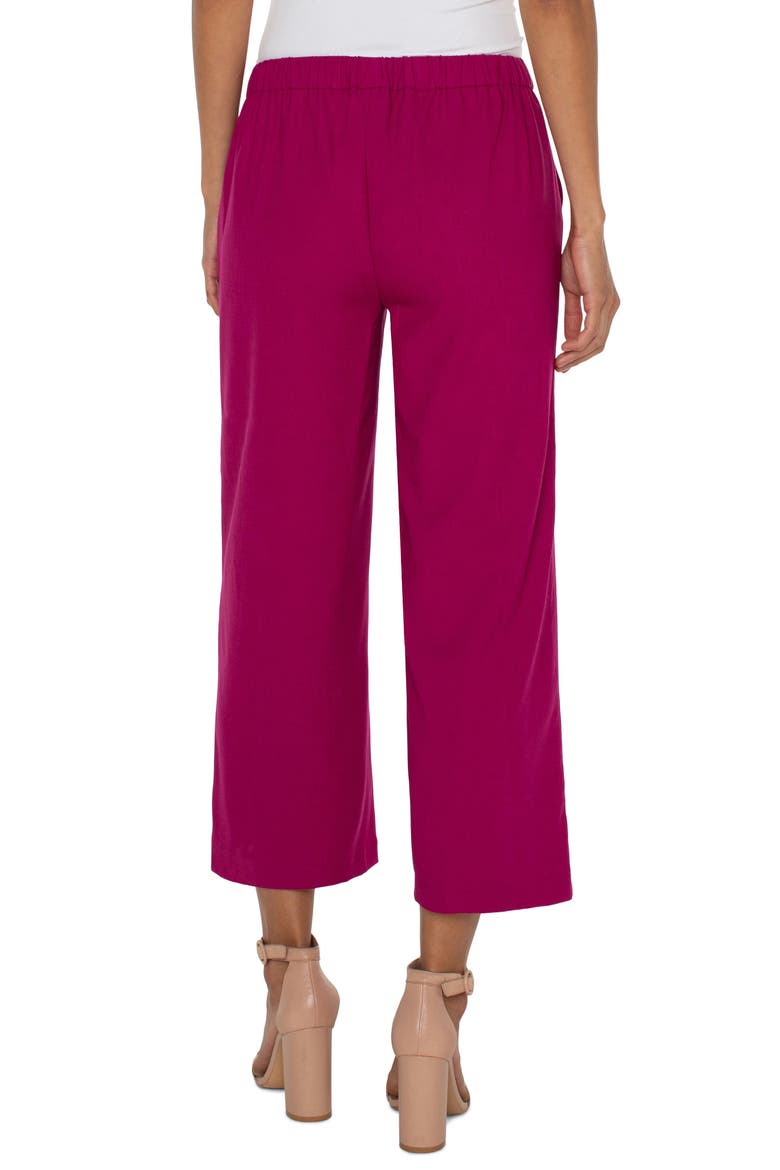 Pull-On Wide Leg Crop Pants, Alternate, color, FUCHSIA KISS