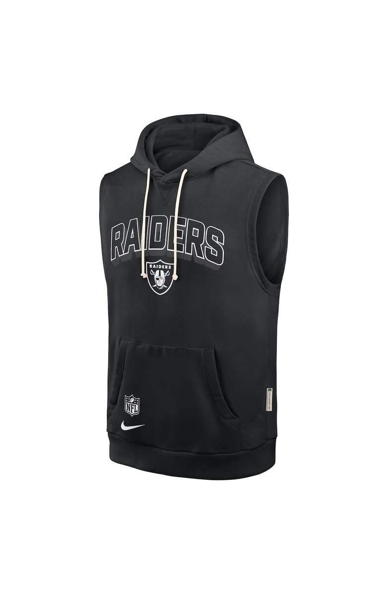 Nike Men's Nike Black Las Vegas Raiders Sideline Performance Sleeveless Pullover Hoodie, Alternate, color,
