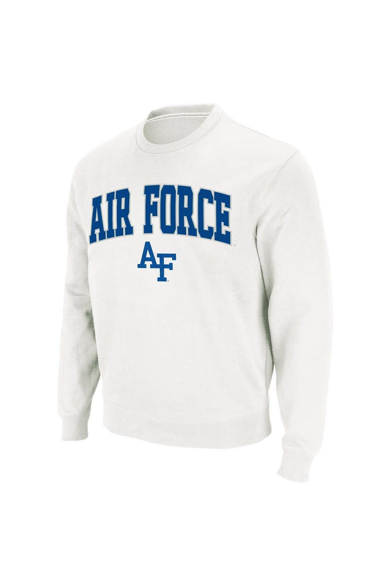 Men's Colosseum White Air Force Falcons Arch & Logo Sweatshirt, Alternate, color, White
