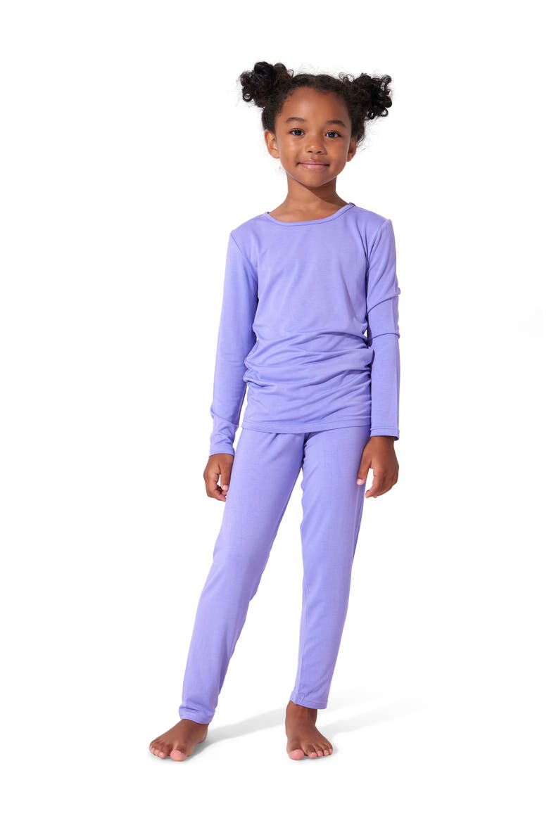 Kids' Poppin Purple Set of 2 Piece Pajamas, Alternate, color, Poppin Purple