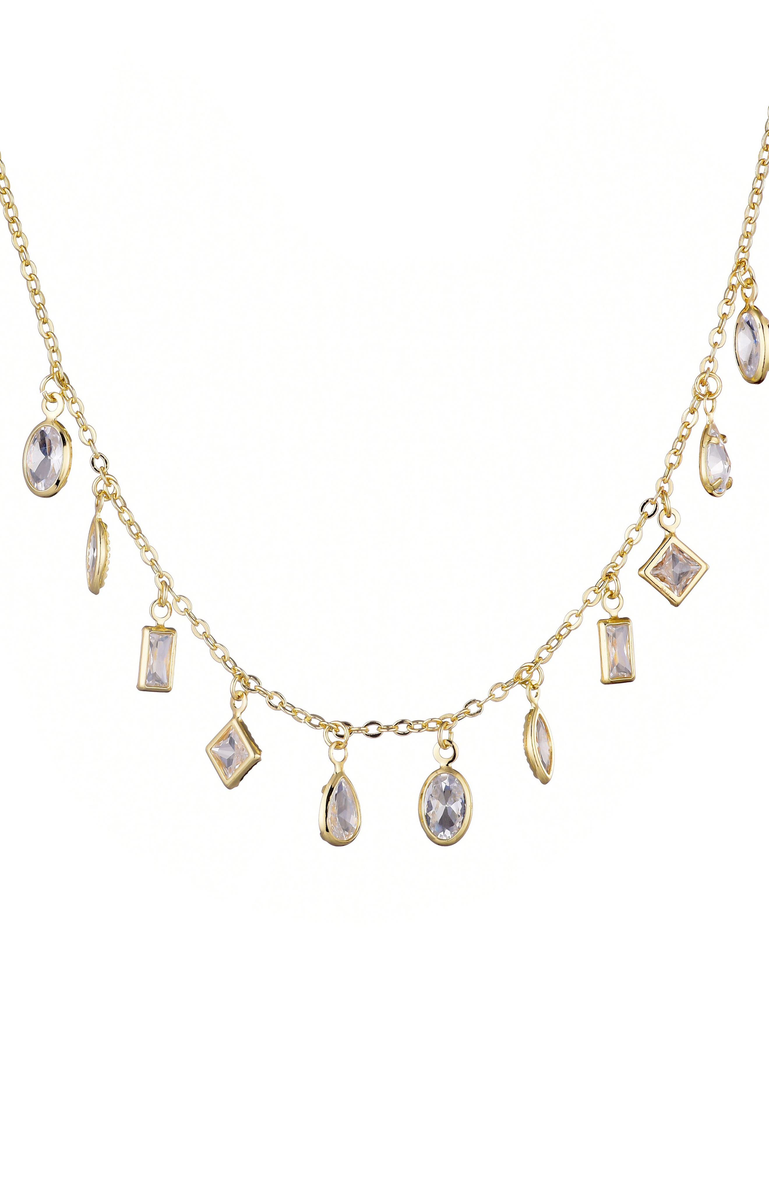 Adornia Mixed Crystal Shaker Necklace