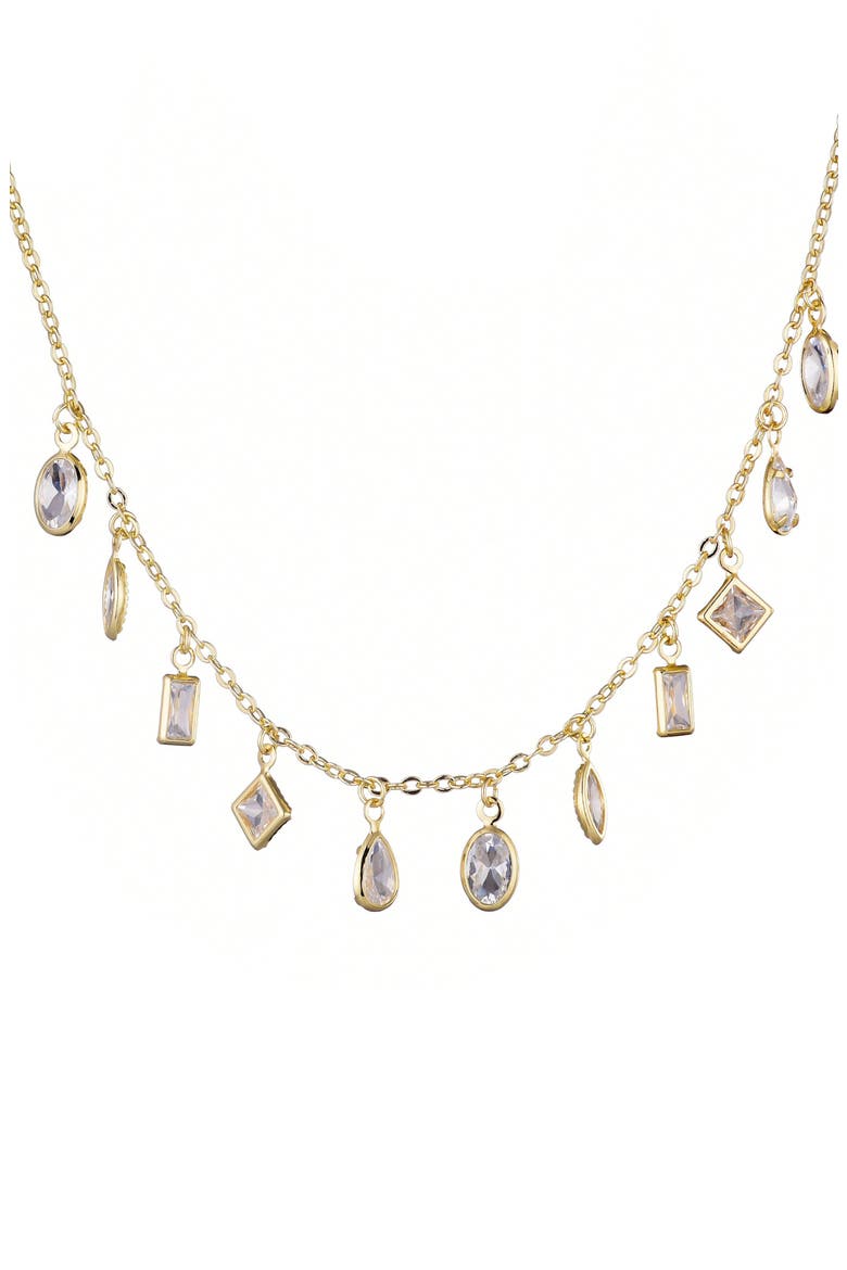 Mixed Crystal Shaker Necklace, Main, color, GOLD