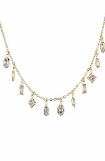 Adornia Mixed Crystal Shaker Necklace