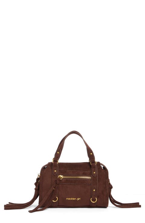 Faux Suede Mini Satchel