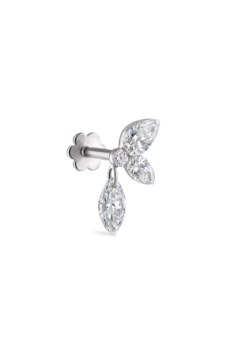 MARIA TASH Grand Diamond Echo Single Threaded Stud Earring, Main, color, 