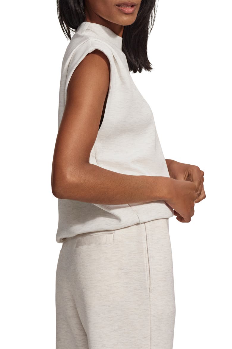 Double Soft Cap Sleeve Sweatshirt, Alternate, color, IVORY MARL